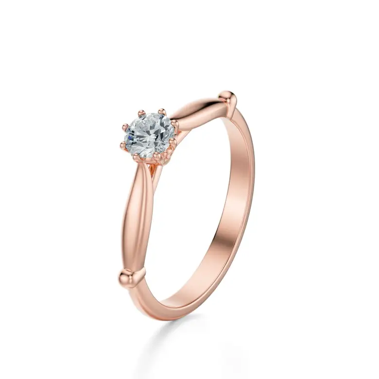 Pierścionek z diamentem różowe złoto AJPZ_095